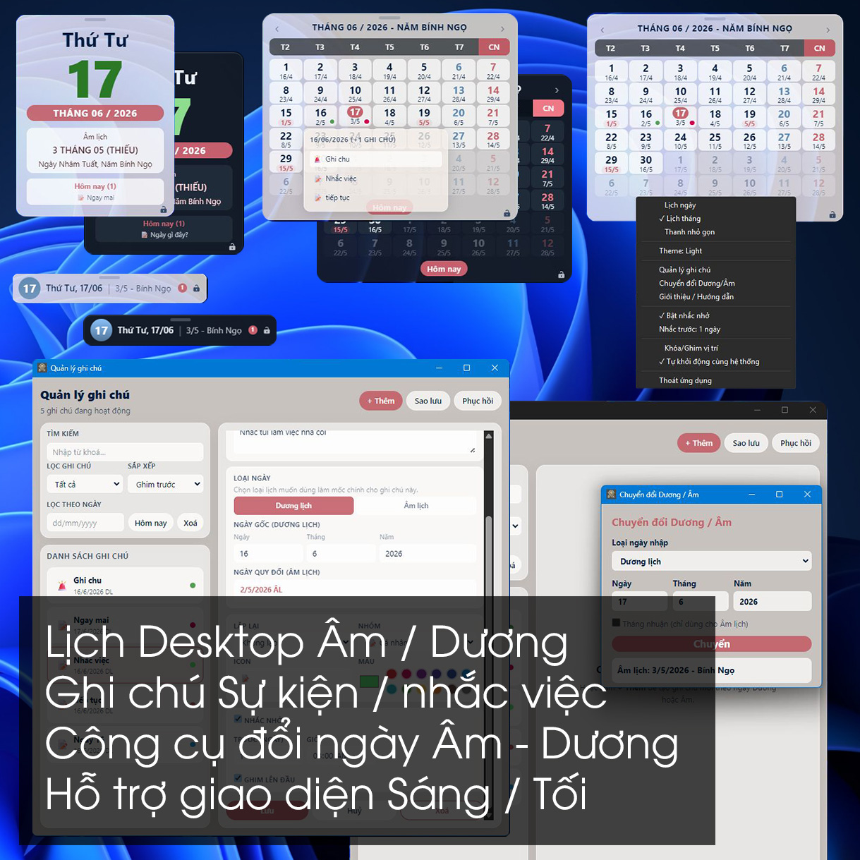 Giao diện LDK Calendar